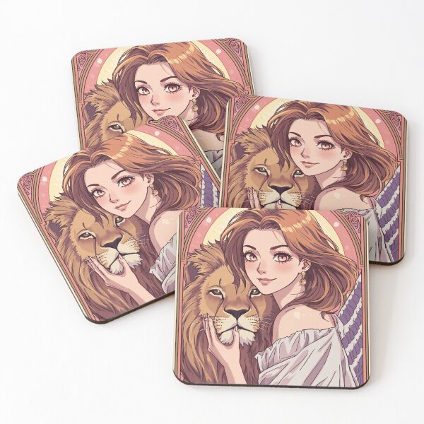 Item preview, Leo Zodiac Goddess with Lion Art | Leo Energy Celestial Astrology Illustration | Anime Fantasy Girl | Horoscope Zodiac Wall Art | Leo Birthday Gift | Art Nouveau Decor designed and sold by RSDigitalPrintDesign.