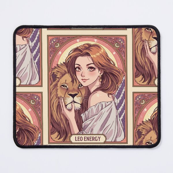 Item preview, Leo Zodiac Goddess with Lion Art | Leo Energy Celestial Astrology Illustration | Anime Fantasy Girl | Horoscope Zodiac Wall Art | Leo Birthday Gift | Art Nouveau Decor designed and sold by RSDigitalPrintDesign.