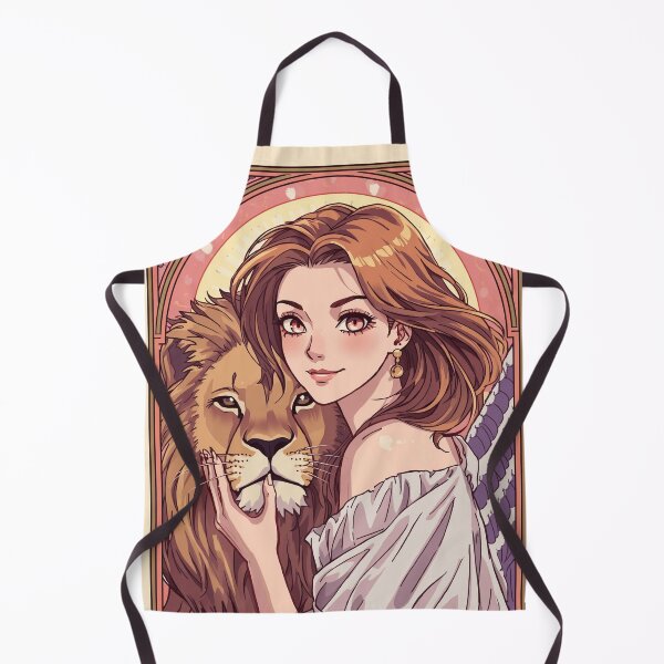 Item preview, Leo Zodiac Goddess with Lion Art | Leo Energy Celestial Astrology Illustration | Anime Fantasy Girl | Horoscope Zodiac Wall Art | Leo Birthday Gift | Art Nouveau Decor designed and sold by RSDigitalPrintDesign.