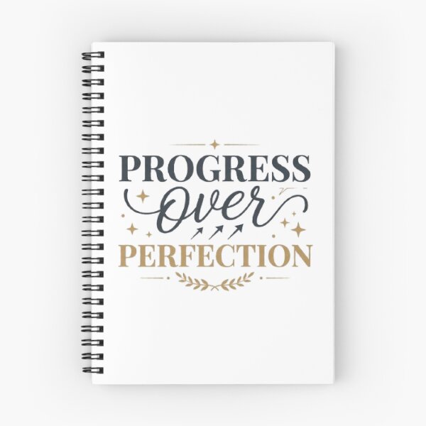 Item preview, Progress Over Perfection Motivational Typography T-Shirt | Inspirational Quote | Minimalist Self Growth Graphic Tee designed and sold by Faisal  Shah.