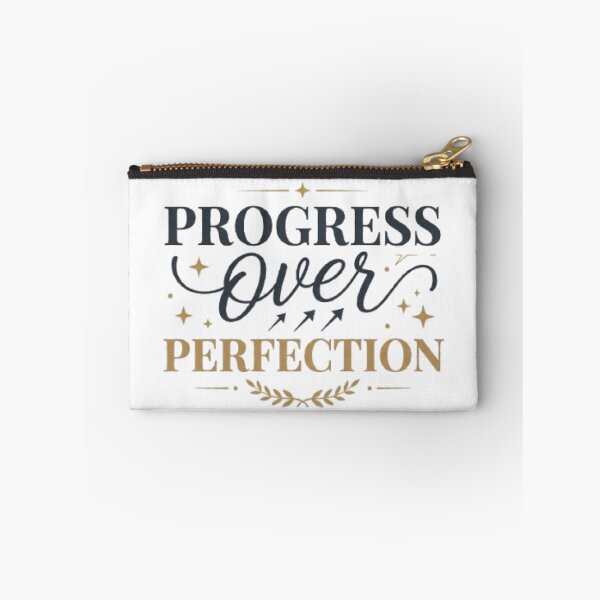 Item preview, Progress Over Perfection Motivational Typography T-Shirt | Inspirational Quote | Minimalist Self Growth Graphic Tee designed and sold by Faisal  Shah.