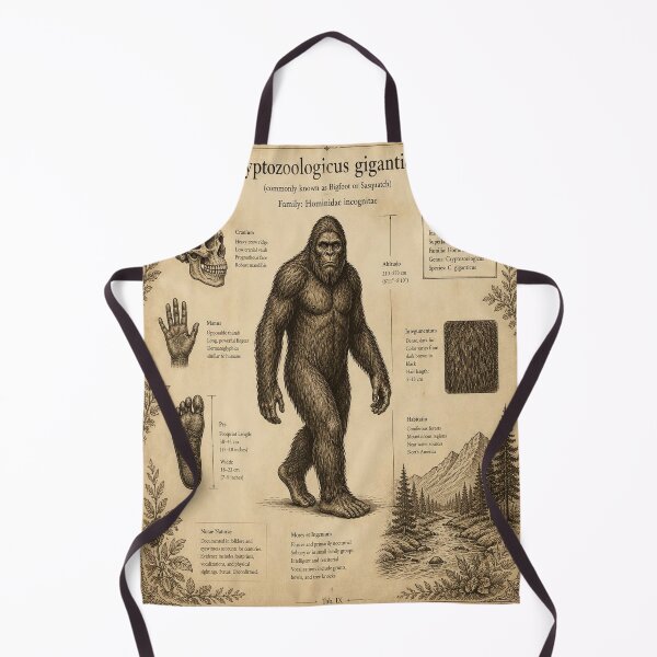 Item preview, Bigfoot Vintage Naturalist Cryptid Field Guide Print designed and sold by SunnyDesign82.