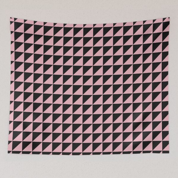 Item preview, Black And Blush Triangle Mosaic Pattern designed and sold by pattern-archive.