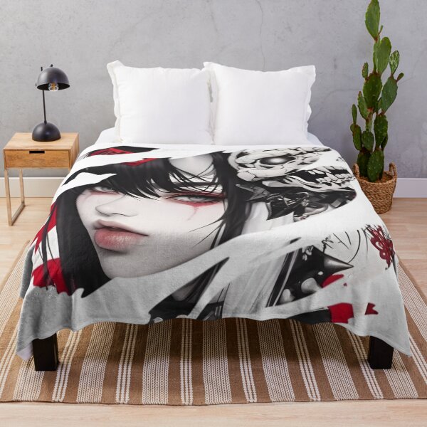 Item preview, Demon Mask Anime Girl | Gothic Oni Princess Dark Fantasy Japanese Aesthetic Art designed and sold by Dyan4.