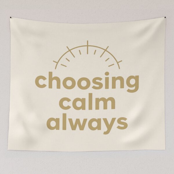 Item preview, Choosing Calm Always – Cozy Minimalist Typography Art designed and sold by CosmicQuietLab.