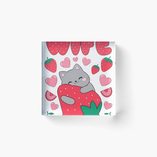 Item preview, Cute Strawberry Cat Wife designed and sold by moch-vectors.