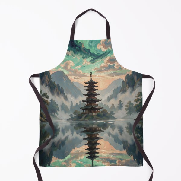 Item preview, Historic Pagoda in the Fog by the Lake designed and sold by VoidVeilStudio.