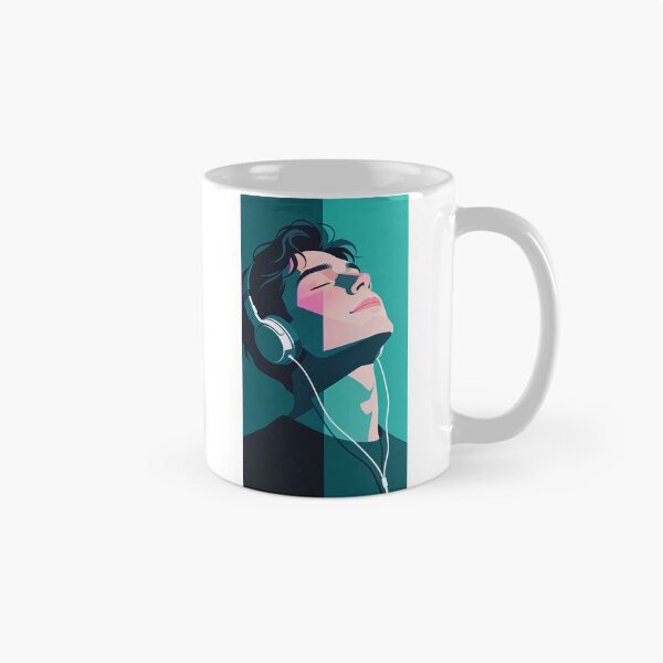 Item preview, Lost in the Rhythm – Minimalist Music Portrait Vector Art designed and sold by KiraChie.
