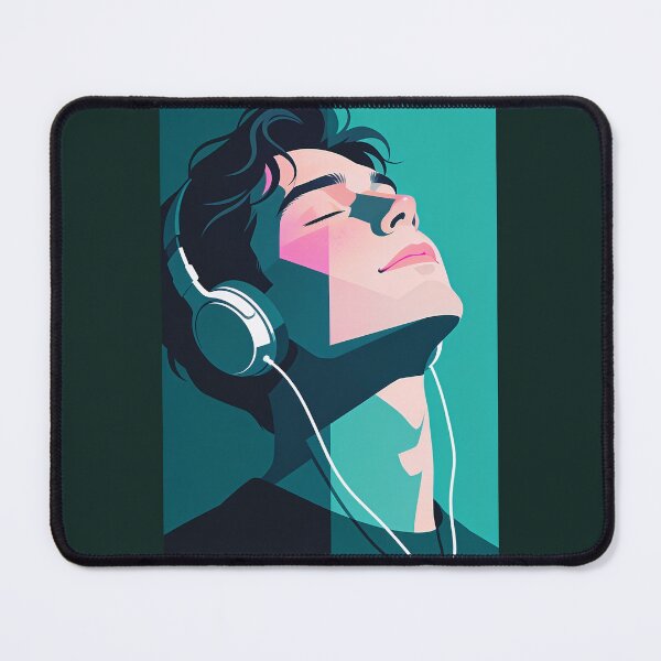 Item preview, Lost in the Rhythm – Minimalist Music Portrait Vector Art designed and sold by KiraChie.