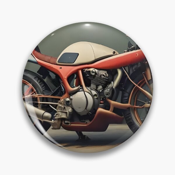 Item preview, Retro Futuristic Cafe Racer Motorcycle | Vintage Cyberpunk Bike Art Print designed and sold by Bhaskar Digital Art.