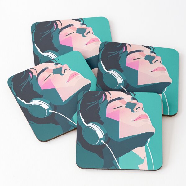 Item preview, Lost in the Rhythm – Minimalist Music Portrait Vector Art designed and sold by KiraChie.