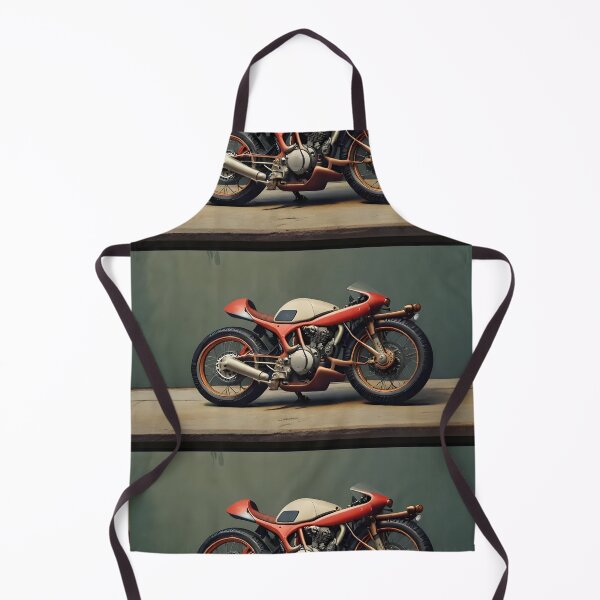 Item preview, Retro Futuristic Cafe Racer Motorcycle | Vintage Cyberpunk Bike Art Print designed and sold by Bhaskar Digital Art.