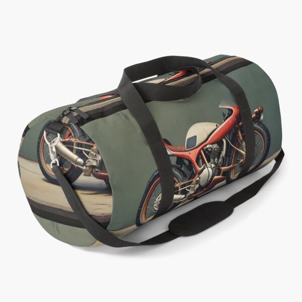 Item preview, Retro Futuristic Cafe Racer Motorcycle | Vintage Cyberpunk Bike Art Print designed and sold by Bhaskar Digital Art.