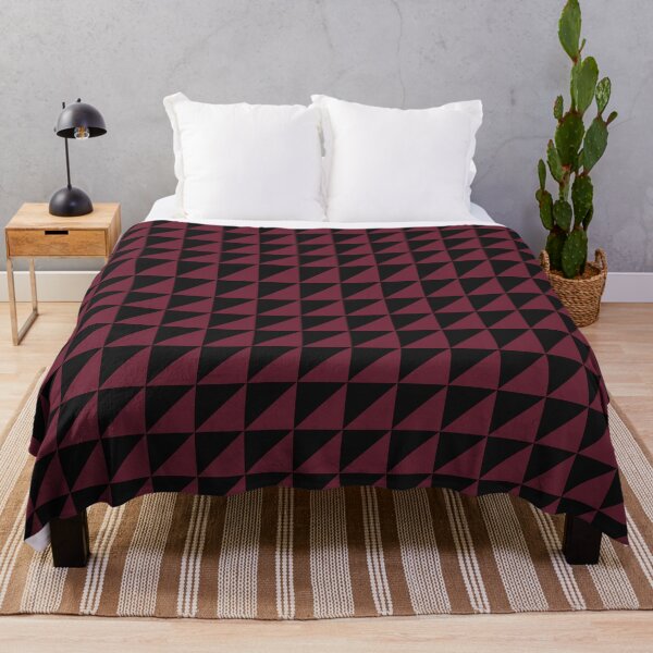 Item preview, Black And Burgundy Triangle Mosaic Pattern designed and sold by pattern-archive.