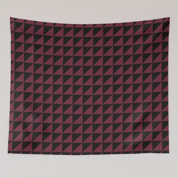 Item preview, Black And Burgundy Triangle Mosaic Pattern designed and sold by pattern-archive.