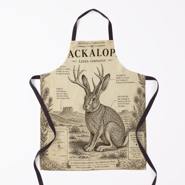 Item preview, Jackalope Vintage Naturalist Cryptid Field Guide Print designed and sold by SunnyDesign82.
