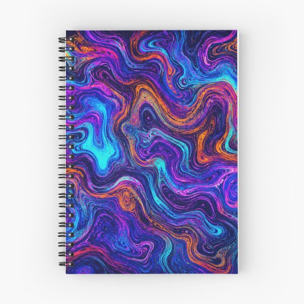 Item preview, Psychedelic Damascus Steel Pattern in Neon Blue, Purple & Gold Abstract Swirl designed and sold by MyInstantLife.