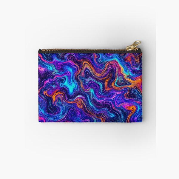 Item preview, Psychedelic Damascus Steel Pattern in Neon Blue, Purple & Gold Abstract Swirl designed and sold by MyInstantLife.