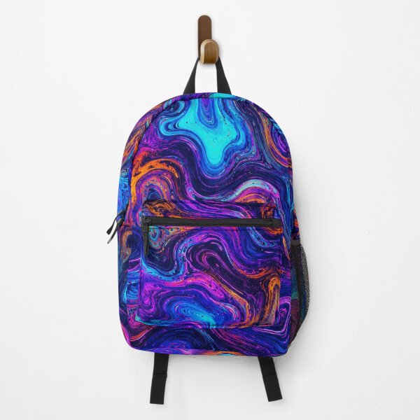 Item preview, Psychedelic Damascus Steel Pattern in Neon Blue, Purple & Gold Abstract Swirl designed and sold by MyInstantLife.