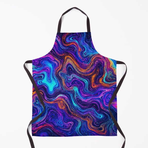 Item preview, Psychedelic Damascus Steel Pattern in Neon Blue, Purple & Gold Abstract Swirl designed and sold by MyInstantLife.