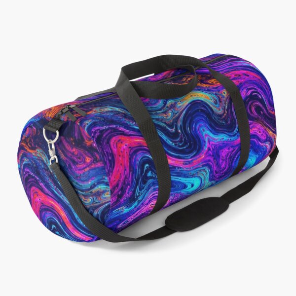 Item preview, Psychedelic Damascus Steel Pattern in Neon Blue, Purple & Gold Abstract Swirl designed and sold by MyInstantLife.