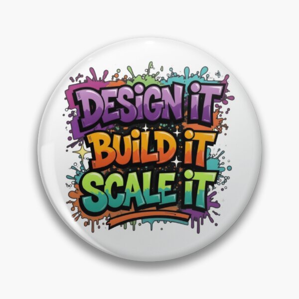 Item preview, Design It • Build It • Scale It – Colorful Graffiti Typography designed and sold by PixelStyle Studio.