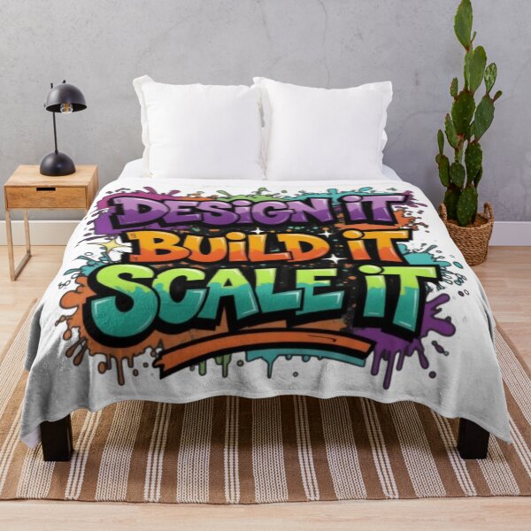 Item preview, Design It • Build It • Scale It – Colorful Graffiti Typography designed and sold by PixelStyle Studio.