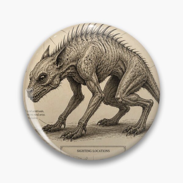 Item preview, Chupacabra Vintage Naturalist Cryptid Field Guide Print designed and sold by SunnyDesign82.