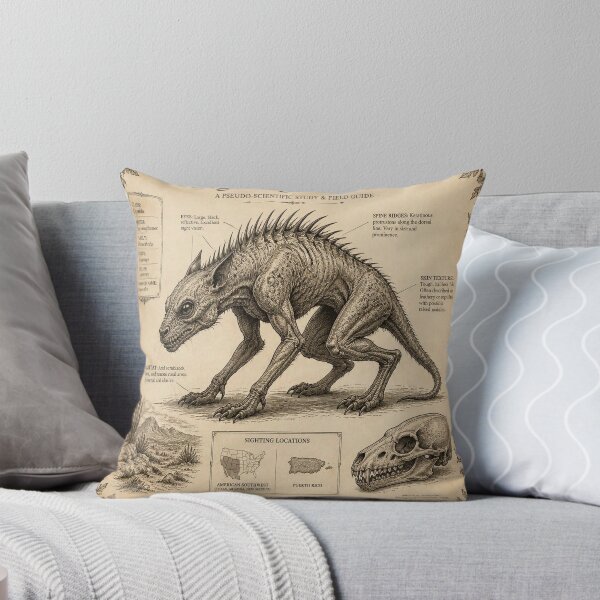 Item preview, Chupacabra Vintage Naturalist Cryptid Field Guide Print designed and sold by SunnyDesign82.
