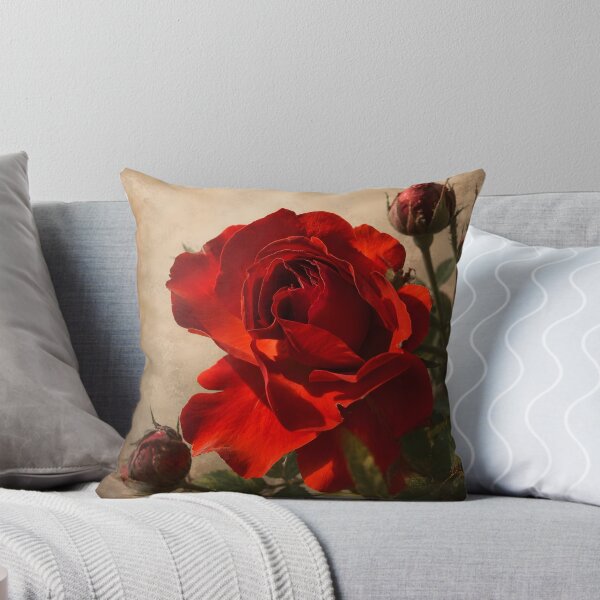 Item preview, Crimson Rose Botanical Photography | Vintage Floral Wall Art designed and sold by Violafleurviolett.