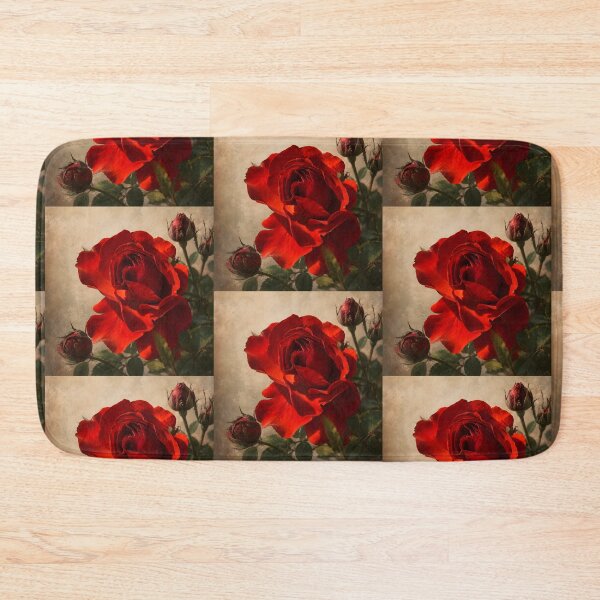 Item preview, Crimson Rose Botanical Photography | Vintage Floral Wall Art designed and sold by Violafleurviolett.