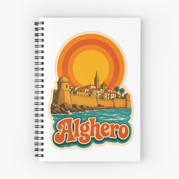 Item preview, Alghero Italy Travel Souvenir - Retro Illustration designed and sold by VisualArtsOasis.