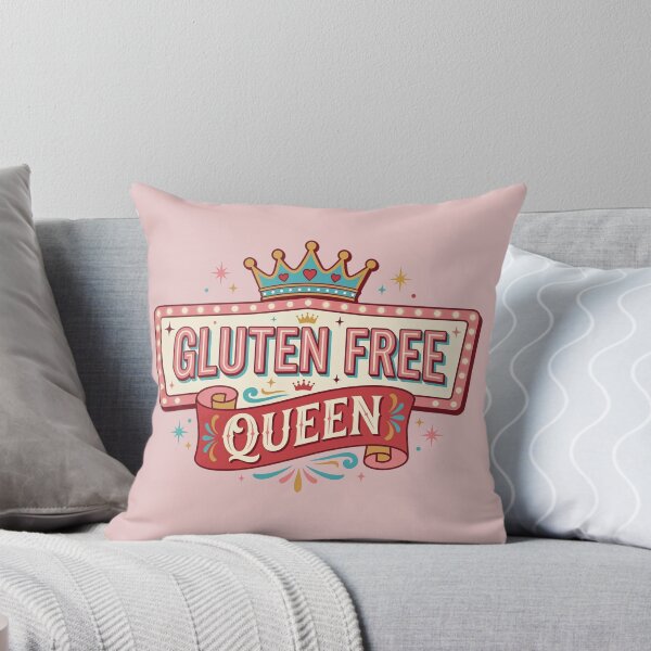 Item preview, Gluten Free Queen | Retro Foodie Humor | Healthy Lifestyle Tee designed and sold by Anastasiia Yurevych.