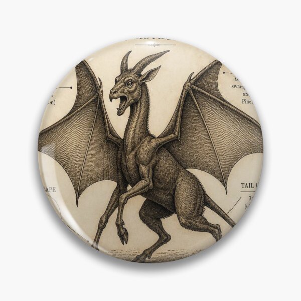 Item preview, Jersey Devil Vintage Naturalist Cryptid Field Guide Print designed and sold by SunnyDesign82.