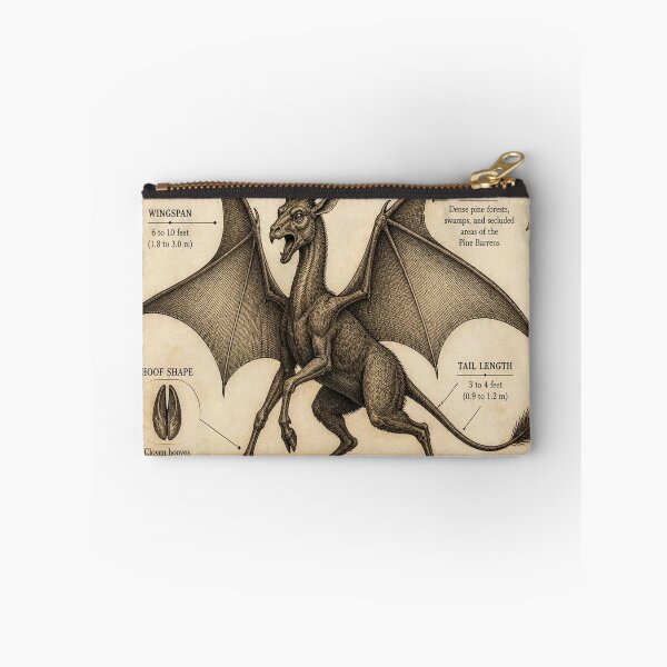 Item preview, Jersey Devil Vintage Naturalist Cryptid Field Guide Print designed and sold by SunnyDesign82.