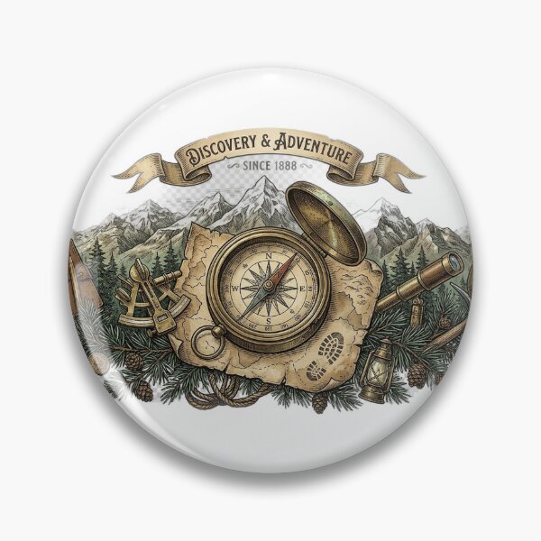 Item preview, Vintage Explorer Compass Discovery and Adventure designed and sold by GrzywaM.