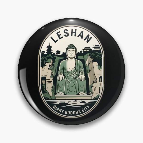 Item preview, Leshan Giant Buddha Sichuan Vintage Travel Emblem designed and sold by k3rstman1.