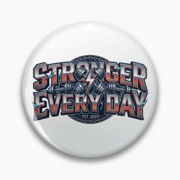 Item preview, Stronger Every Day Gym T-Shirt | Bold Fitness Typography | Workout Motivation Graphic Tee designed and sold by Faisal  Shah.