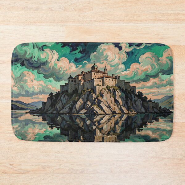 Item preview, The monastery by the peaceful lake designed and sold by VoidVeilStudio.