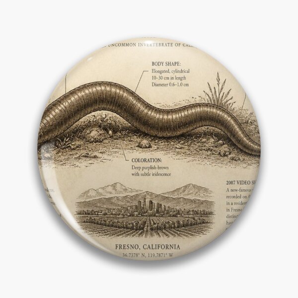 Item preview, Fresno Nightcrawler Vintage Naturalist Cryptid Field Guide Print designed and sold by SunnyDesign82.