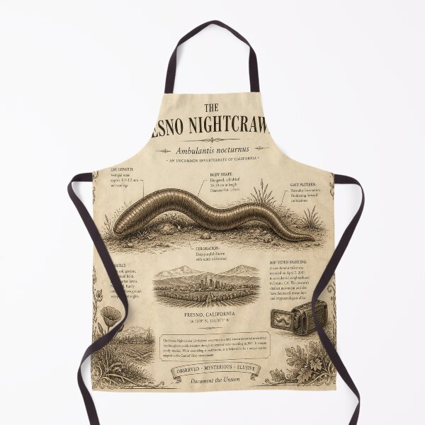 Item preview, Fresno Nightcrawler Vintage Naturalist Cryptid Field Guide Print designed and sold by SunnyDesign82.
