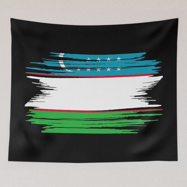 Item preview, Distressed Uzbekistan Flag UZ designed and sold by shitpostee.