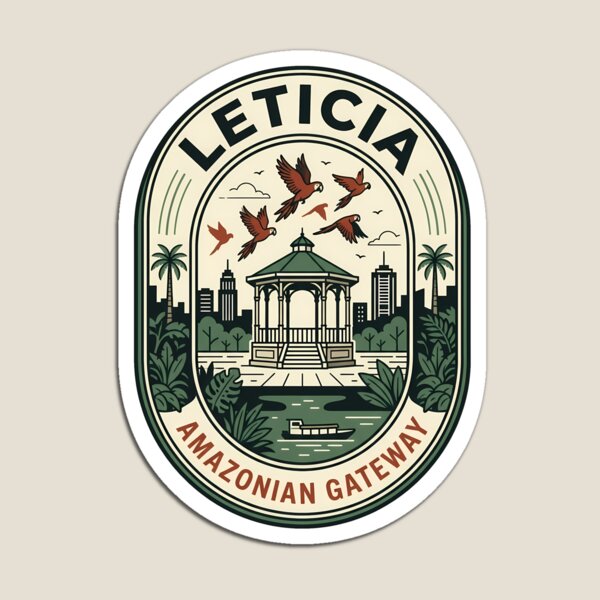 Item preview, Leticia Amazonian Gateway Vintage Travel Emblem designed and sold by k3rstman1.