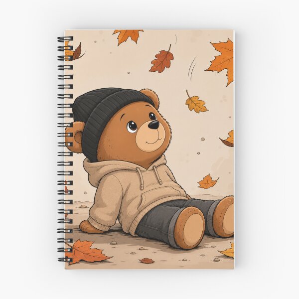 Item preview, Cozy Autumn Teddy Bear – Cute Fall Illustration designed and sold by LittleGinnyArt.