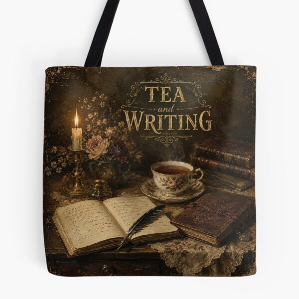 Item preview, Tea & Writing Vintage Cottagecore Botanical Design designed and sold by AMICO77.