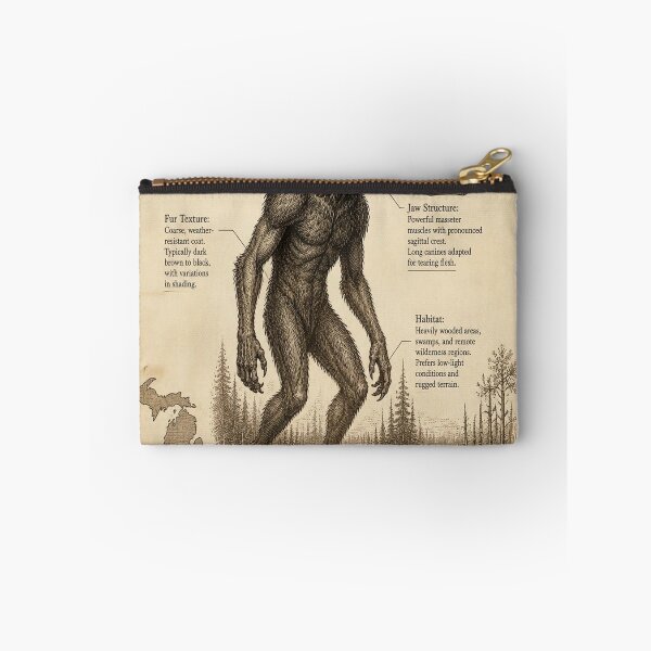 Item preview, Michigan Dogman Vintage Naturalist Cryptid Field Guide Print designed and sold by SunnyDesign82.
