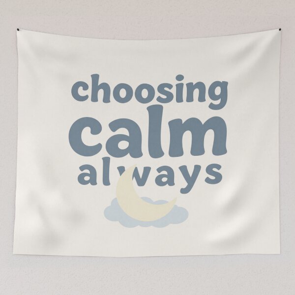 Item preview,  Choosing Calm Always – Minimalist Mindfulness Typography designed and sold by CosmicQuietLab.