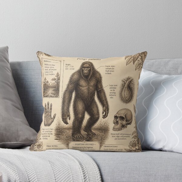 Item preview, Skunk Ape Vintage Naturalist Cryptid Field Guide Print designed and sold by SunnyDesign82.