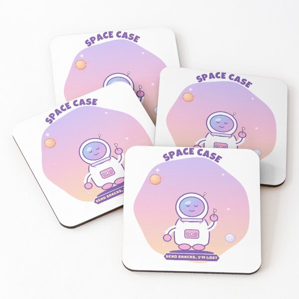 Item preview, Space Case Cute Astronaut Funny Quote Send Snacks I'm Lost Pastel Sticker designed and sold by SLAYTHESPACE.