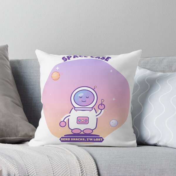 Item preview, Space Case Cute Astronaut Funny Quote Send Snacks I'm Lost Pastel Sticker designed and sold by SLAYTHESPACE.